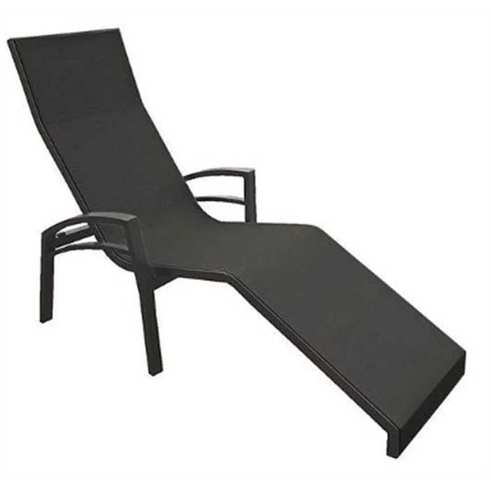 Fauteuil relax Stern Balance 418332 – chaise longue inclinable en aluminium anthracite et textilène carbone pour jardin