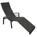 Fauteuil relax Stern Balance 418332 – chaise longue inclinable en aluminium anthracite et textilène carbone pour jardin