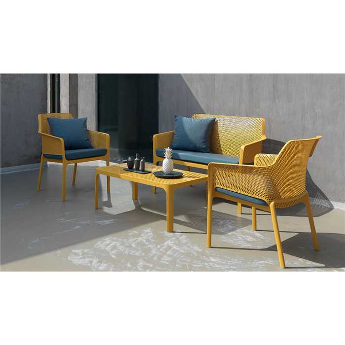 Salon de jardin en résine couleur "senape" NET - Nardi, NET
