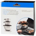 Set de 3 bols à mariner Napoleon 70042 inox – préparation et marinade barbecue avec couvercles hermétiques