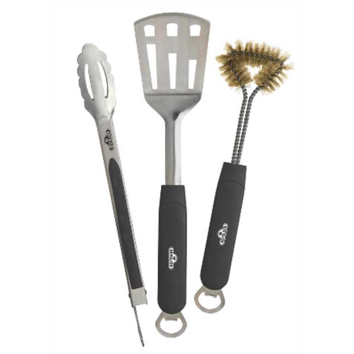 Set d’Accessoires BBQ Napoleon 70024 TravelQ – Kit 3 Pièces Compact en Acier Inoxydable pour Barbecue Portable