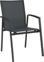 Chaise de jardin TOP anthracite – Aluminium & textilène carbone – Stern
