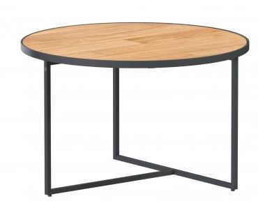 Table basse ronde Diamètre 73 cm Hauteur 40 cm - plateau en teck - STRADA - 4 SEASONS, 213737, STRADA, 8720087006529