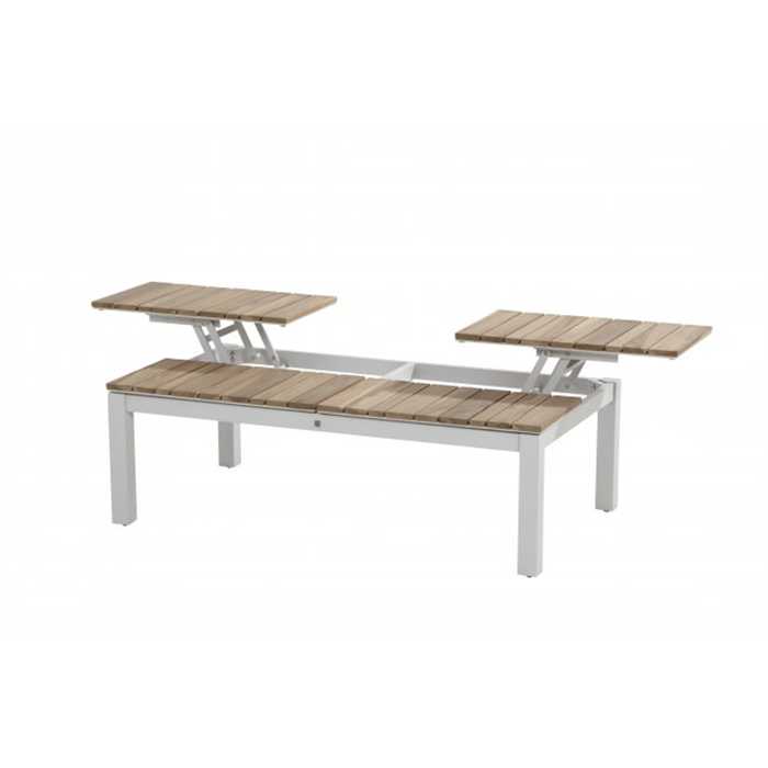 [4SO - 213131] FORIO Table basse - structure en aluminium et plateau en teck  - 4 Seasons
