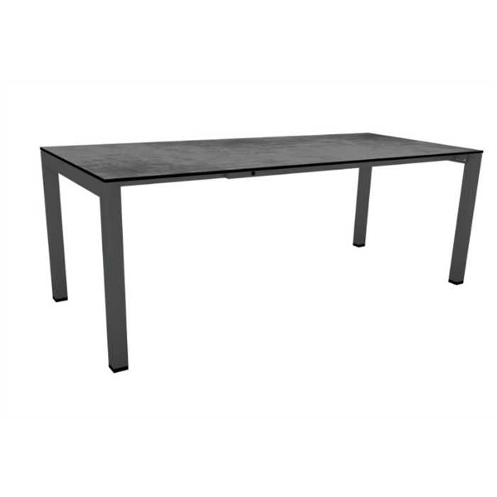 Table extensible-160(210)x90x75,5-aluminium-anthracite-hpl silverstar