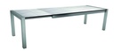 Table extensible STERN inox avec plateau HPL GRIS CLAIR 254(254/294)x100x75, 431132, M-431132