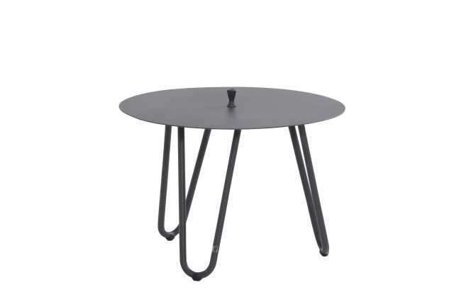 Table basse ronde de jardin en aluminium anthracite - hauteur 40 diamètre 60 cm - COOL - 4 SEASONS