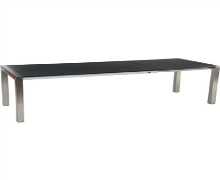 Table extensible STERN inox avec plateau CIMENT 174(214/254)x90x75, 431709