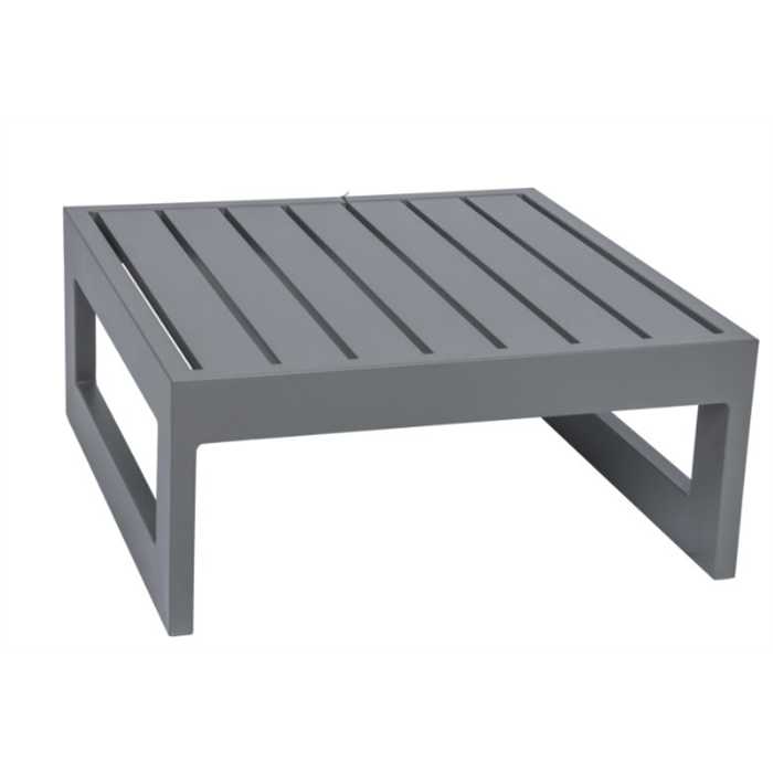 Table basse / repose-pieds - 72x72x32,5 cm - aluminium graphite - HOLLY - STERN