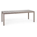Table de jardin extensible RIO 140/210 cm taupe – Résine DurelTOP & aluminium – Nardi Outdoor