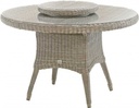 Table ronde de jardin - tressage "pure" - diamètre 130 cm - VICTORIA - 4 Seasons, 211734, VICTORIA, pure