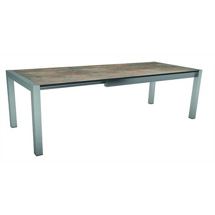 Table extensible STERN inox avec plateau ferro 174(214/254)x90 cm, FERRO, 431700
