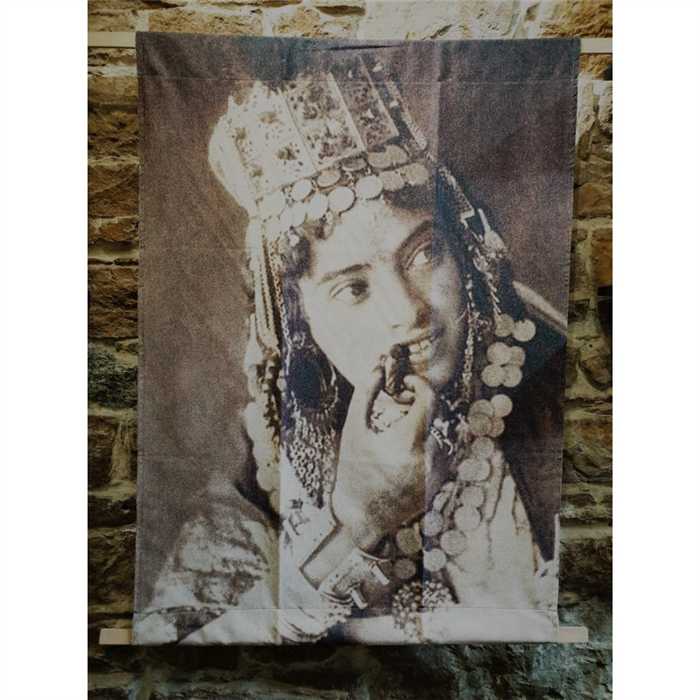 [SISSIMOROCCO TENTURE] Tenture murale - Sissimorocco - Anissa sépia - 130 x 90 cm - modèle d'exposition, SISSIMOROCCO, tenture