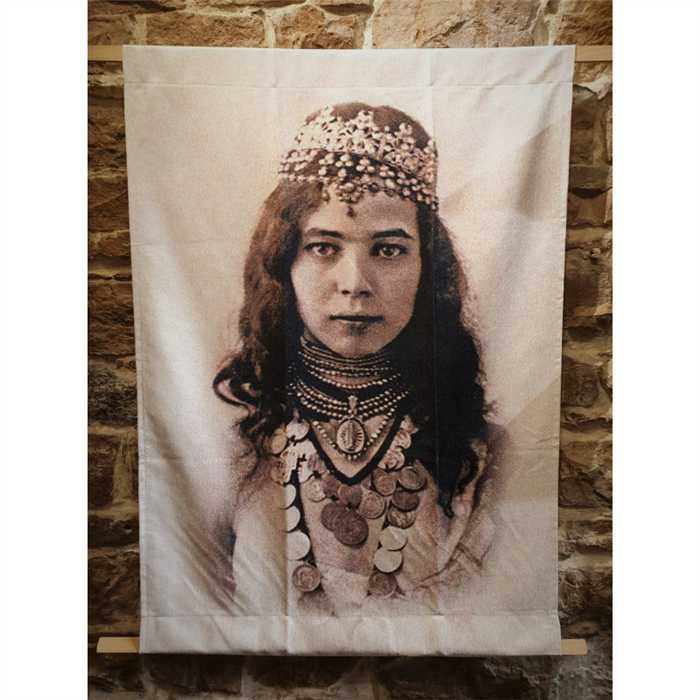 Tenture murale - Sissimorocco - Jamila sépia- 130 x 90 cm - Modèle d'exposition, SISSIMOROCCO, tenture