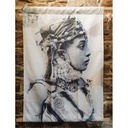 Tenture murale - Sissimorocco - Rachida noir et blanc - 130 x 90 cm, SISSIMOROCCO, tenture