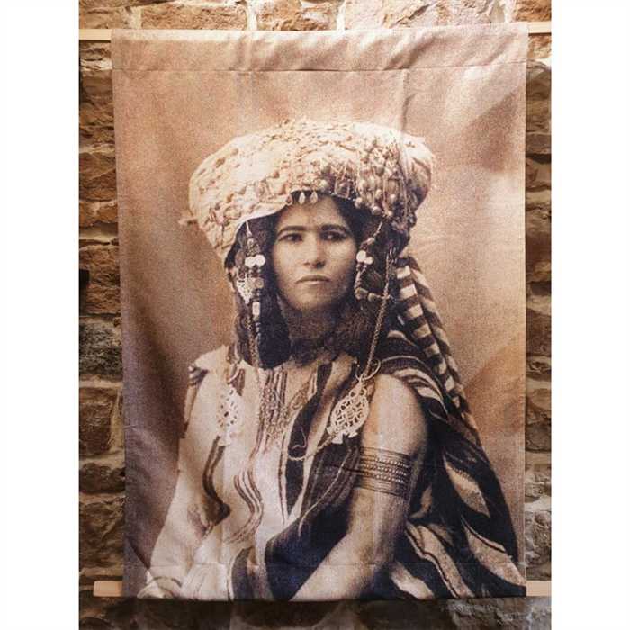 Tenture murale - Sissimorocco - Nora sépia- 130 x 90 cm - Modèle d'exposition, SISSIMOROCCO, tenture