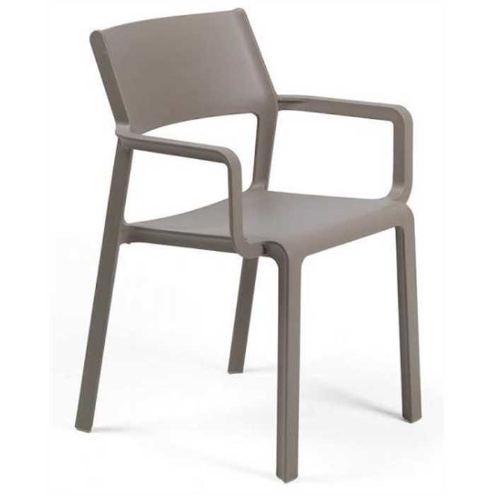 Chaise de jardin en résine de couleur taupe - TRILL - NARDI