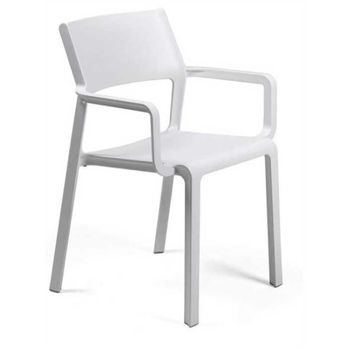 Chaise de jardin en résine blanche TRILL - NARDI