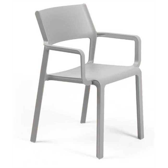 Chaise de jardin en résine - couleur grise - TRILL NARDI