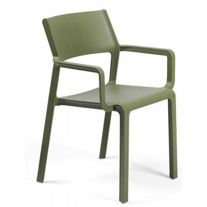 Chaise de jardin en résine de couleur &quot;agave&quot; verte - TRILL - NARDI