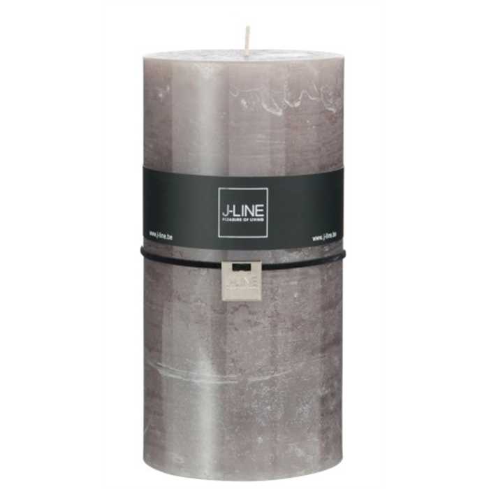 [J-LINE BOUGIE TAUPE] Bougie cylindrique J-Line taupe XXL 140h – Bougie décorative grand format ambiance chaleureuse et élégante