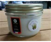 Bougie parfumée AB Aloe Vera blanche AB Candle M – Bougie décorative 55 à 75h fraîche et apaisante