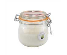 Bougie bocaux AB Aloe Vera blanche AB Candle S – Bougie parfumée décorative 30 à 40h fraîche et apaisante