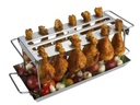 Support Ailes de Poulet Broil King 64152 en Acier Inoxydable – Rack BBQ pour Wings, Pilons et Cuisson Verticale avec Bac Anti-Flambées
