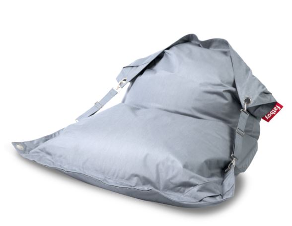 [FATBOY 100485 BUGGLE-UP BLEU MINERAL] Pouf d’extérieur Fatboy Buggle-Up Outdoor Mineral Blue – pouf lounge convertible et résistant aux intempéries