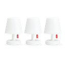 Lampe Fatboy Edison the Mini 103804 – lot de 3 lampes de table LED rechargeables pour intérieur et extérieur