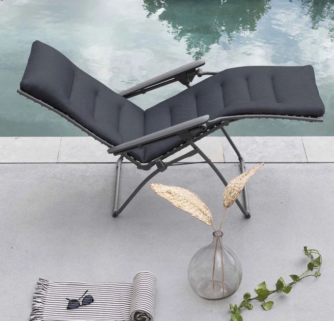Fauteuil Lafuma Futura BeComfort Evolution Dark Grey LFM2830-8902 – relax zéro gravité matelassé pour jardin et terrasse