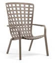 Fauteuil de jardin Nardi Folio Tortora – fauteuil relax inclinable en résine pour terrasse et extérieur