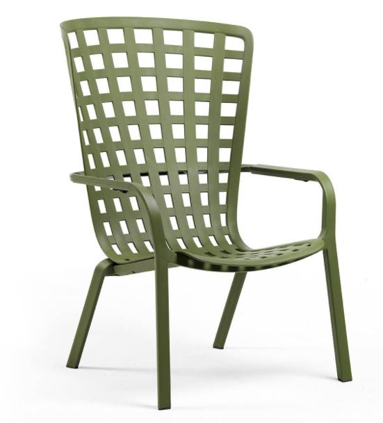 Fauteuil de jardin Nardi Folio Agave – fauteuil relax inclinable en résine pour terrasse et extérieur