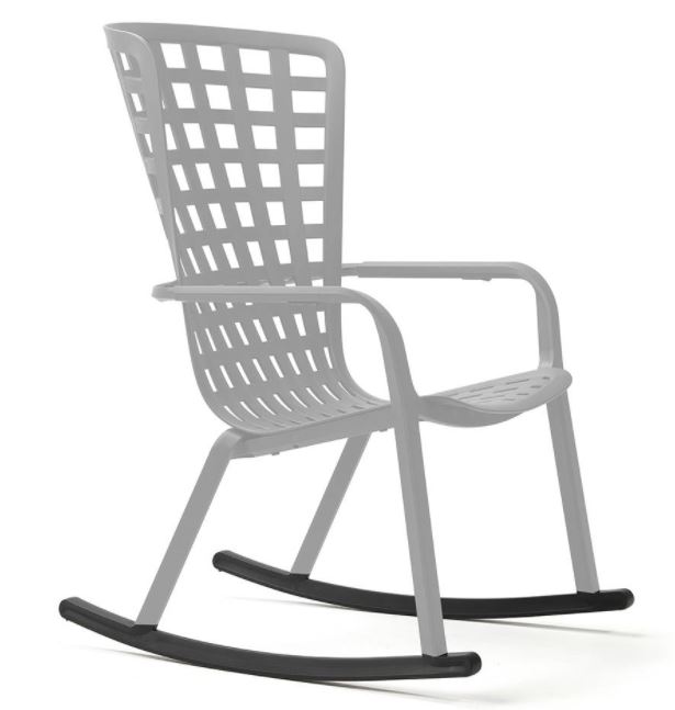 [NARDi-40298.02.000] Pieds arrondis pour fauteuil FOLIO rocking anthracite - NARDI, KIT FOLIO ROCKING ANTHRACITE