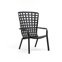 Fauteuil de jardin Nardi Folio Anthracite – fauteuil relax inclinable en résine pour terrasse et extérieur