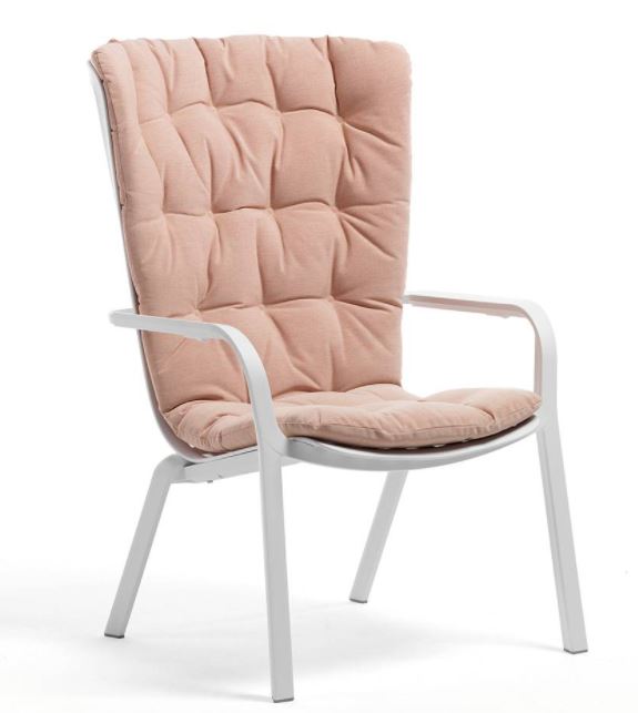 [NARDI-36300.01.222] Coussin Nardi Folio Comfort Rose 3630001222 – coussin d’assise pour fauteuil Folio extérieur Sunbrella