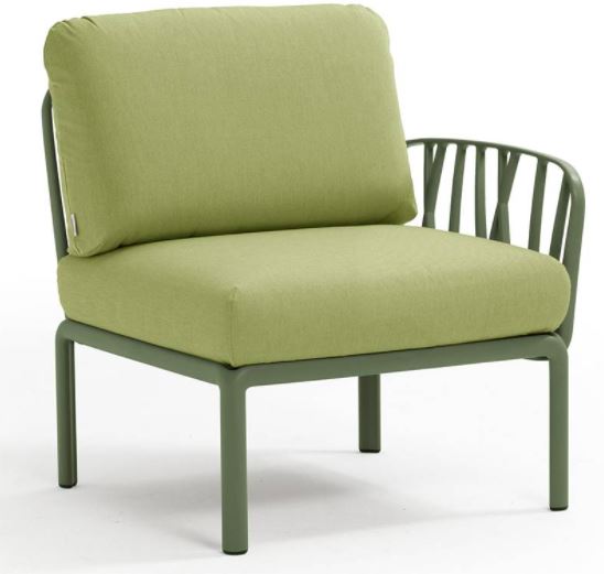 Salon de jardin modulable KOMODO élément de coin droite ou gauche Agave / avocado NARDI, 4037216139, AGAVE , KOMODO