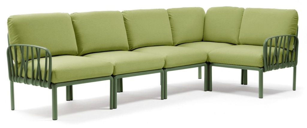 Salon de jardin modulable KOMODO 5 agave - coussin sunbrella "avocado" de NARDI modèle d'expo, 4037016139, komodo 5, AGAVE , AVOCADO