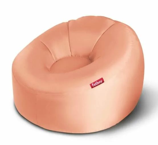 [FATBOY 103444 POUF GONFLABLE LAMZAC O PEACH] Pouf gonflable Fatboy Peach jelly – canapé d’air portable et léger pour plage, jardin et camping