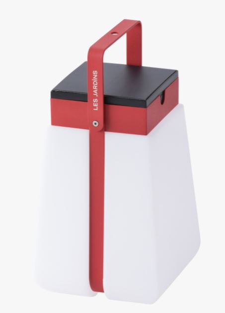 LANTERNE rouge nomade BUMP 300 solaire en rotomoulé - LES JARDINS