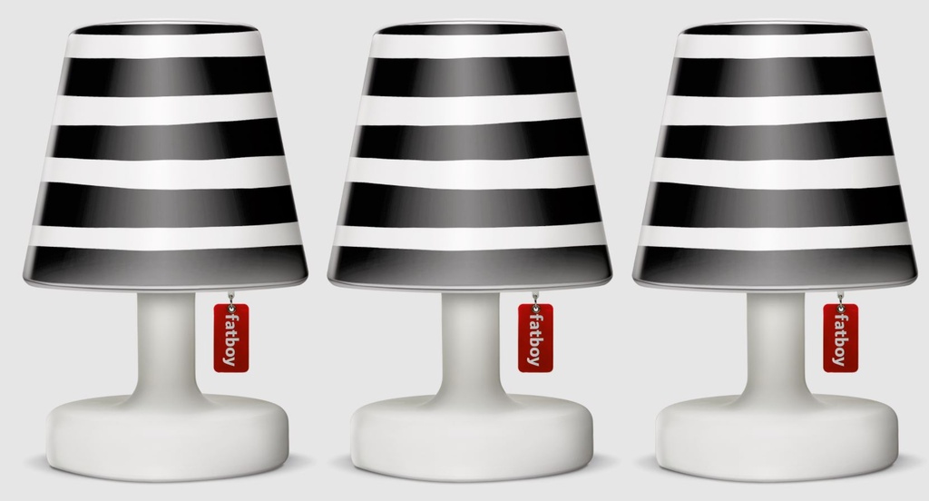 [FATBOY-104289] Mini Cappie Fatboy 104288  MR BLACK STRIPE set de 3 – abat-jour décoratifs pour lampe Edison the Mini