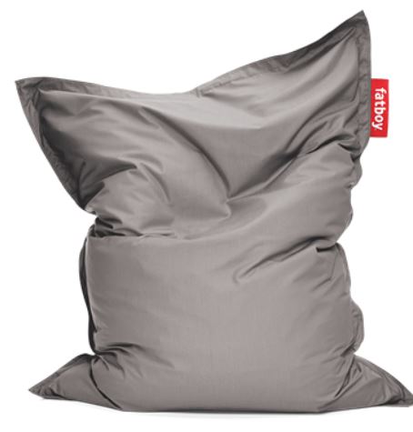 Pouf Fatboy Original Outdoor Grand Gris Clair Sunbrella – pouf géant d’extérieur résistant aux UV et intempéries