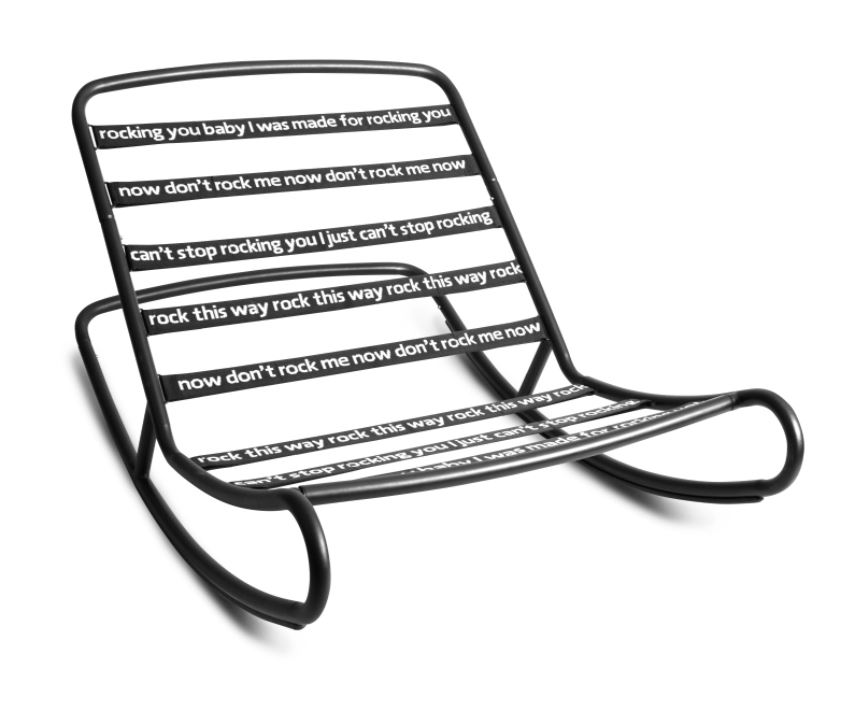 Fauteuil à bascule Fatboy Rock ’n Roll – structure rocking chair pour pouf Original Fatboy intérieur et extérieur - Vendu sans le pouf