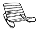 Fauteuil à bascule Fatboy Rock ’n Roll – structure rocking chair pour pouf Original Fatboy intérieur et extérieur - Vendu sans le pouf