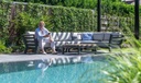 Salon de jardin modulable - structure en aluminium anthracite - METEORO -  4 Seasons