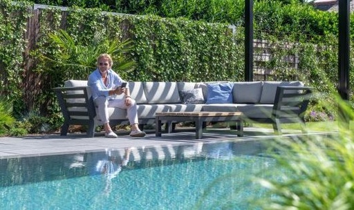 Salon de jardin modulable - structure en aluminium anthracite - METEORO -  4 Seasons