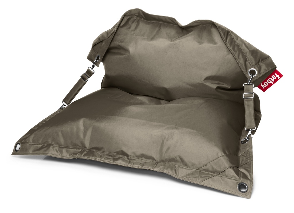 Pouf Fatboy Buggle-Up Taupe – pouf géant convertible en fauteuil lounge pour intérieur et extérieur