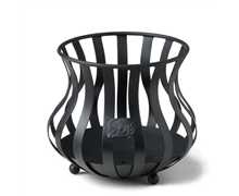 Brasero SENS noir 20 cm – Brasero décoratif extérieur métal design pour terrasse et jardin ambiance feu de camp