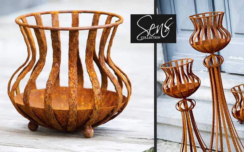Brasero SENS effet rouille 20 cm – Brasero décoratif extérieur métal design ambiance feu de jardin