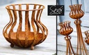 Brasero SENS effet rouille 20 cm – Brasero décoratif extérieur métal design ambiance feu de jardin